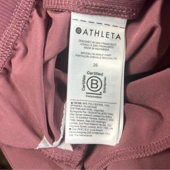 Athleta Size 26 Brooklyn Ankle Pant Recycled Breathable Activewear - Picture 8 of 9